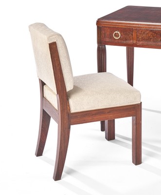 CHAISE en placage de palissandre dossier...