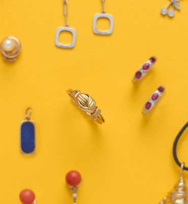 BAGUE DE FOI ou FÉDÉ en or jaune (750) ouvrant...