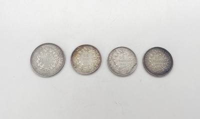 LOT DE PIECES en argent, comprenant :