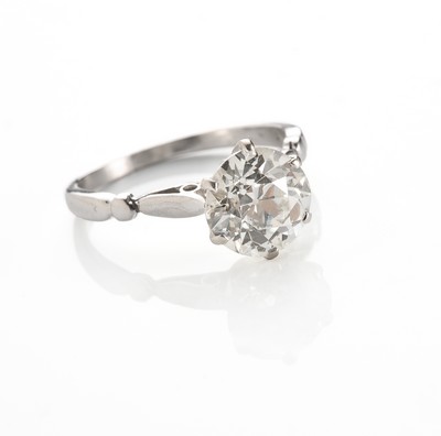 SOLITAIRE en platine (850) et son diamant...