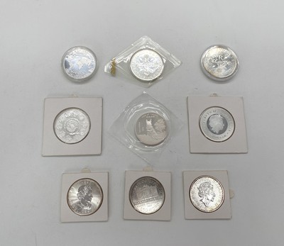 DIVERS - 9 monnaies en argent