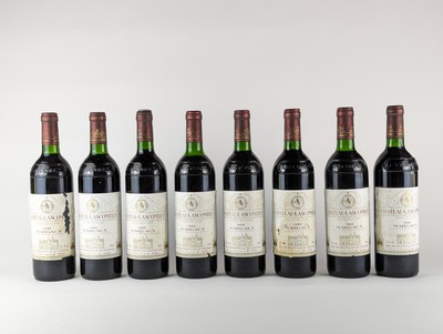 8 Blles CH. LASCOMBES, Margaux GCC 1986.