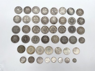 LOT DE PIECES en argent, comprenant :