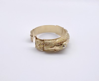 BRACELET manchette en or deux tons (750)...