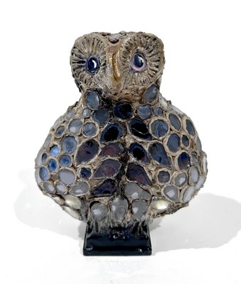 SCULPTURE en talosel et incrustations de...