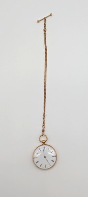 MONTRE DE POCHE en or (750), mouvement signé...