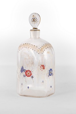 FLACON carré à épaulement bombé en verre...