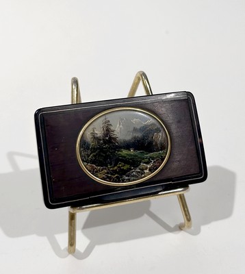 TABATIERE en écaille de forme rectangulaire...