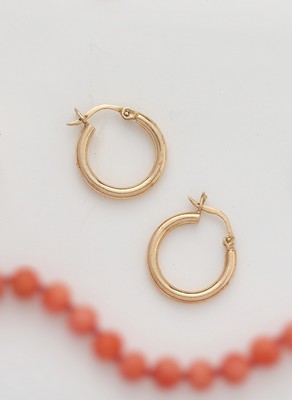 PAIRE DE CRÉOLES en or (750)