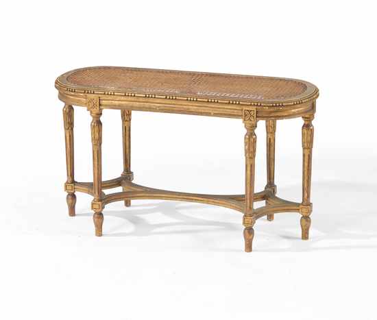 BANQUETTE DE PIANO de forme ovale, en bois...