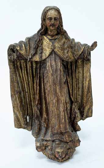 VIERGE DE L'ANNONCIATION en bois mouluré...