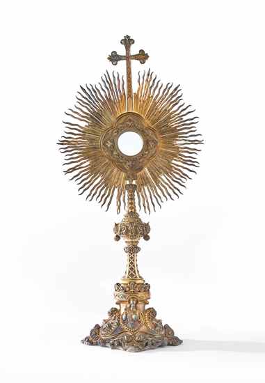 OSTENSOIR ou MONSTRANCE de style néo-gothique...
