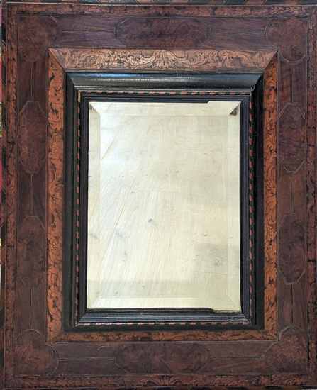 MIROIR biseauté dans un LARGE CADRE en caisson...