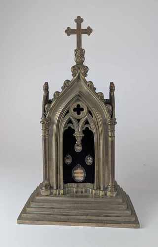 ORIGINAL RELIQUAIRE en bronze en forme de...