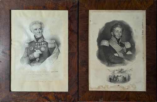 DEUX LITHOGRAPHIES de Généraux d’Empire d’origine...