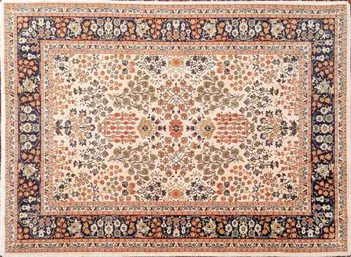 TAPIS rectangulaire en laine polychrome à...