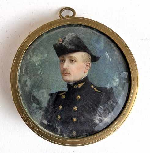 MINIATURE représentant un jeune polytechnicien,...