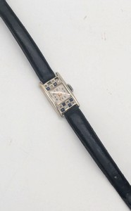 MONTRE BRACELET Art Déco en or gris (750)...
