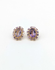 PAIRE DE CLOUS D'OREILLES en argent doré...