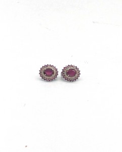 PAIRE DE BOUCLES D'OREILLES en argent (925)...